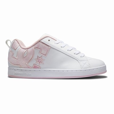 DC Court Graffik Women's White/Pink Sneakers Australia AUF-712